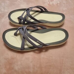 Crocs Iconic Comfort Swiftwater Webbing Sandals Womens size 10